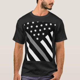 Korrigeringsansvarig Black Grått Flagga T-Shirt