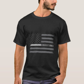 Korrigeringsansvarig Gift Thin Silver Line Flagga  T Shirt