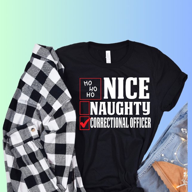 Korrigeringsansvarig Jul Naughty Nice T Shirt (Skapare uppladdad)
