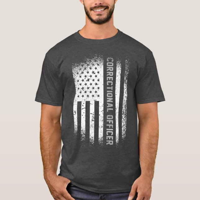 Korrigeringsansvarig med amerikansk Flagga T Shirt (Framsida)