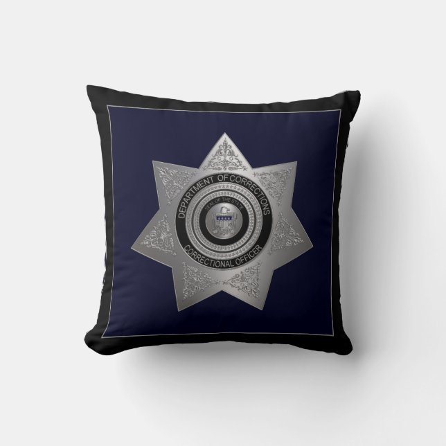 Korrigeringsansvarig Pillow Silver och Blue Kudde (Framsida)