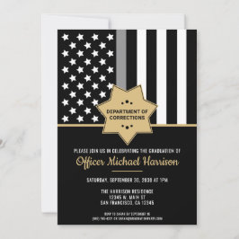 Korrigeringsansvarig Studenten Thin Silver Line Inbjudningar