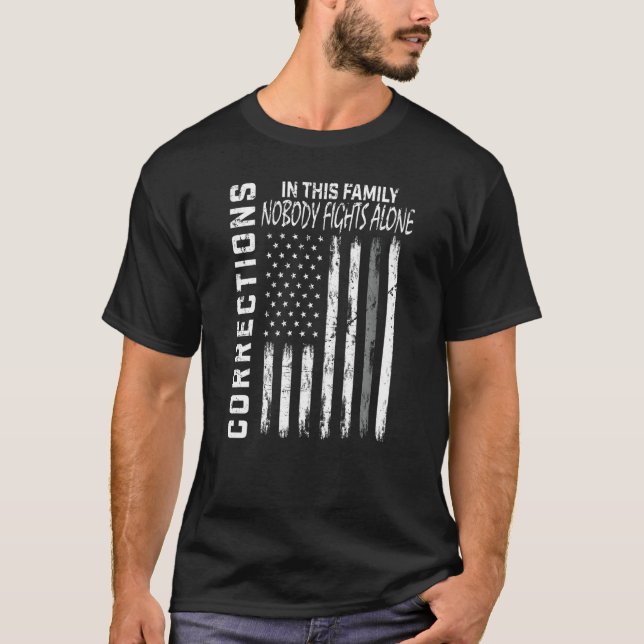 Korrigeringsansvarig Thin Grått Line F T Shirt (Framsida)