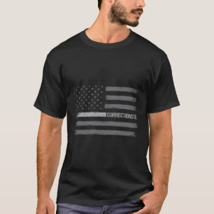 Korrigeringsansvarig Thin Silver Line American Fla T Shirt