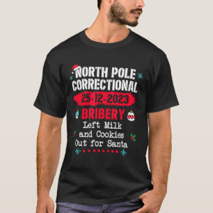 Korrigeringsbestickning av Nordpolen Lämnat Mjölk T Shirt