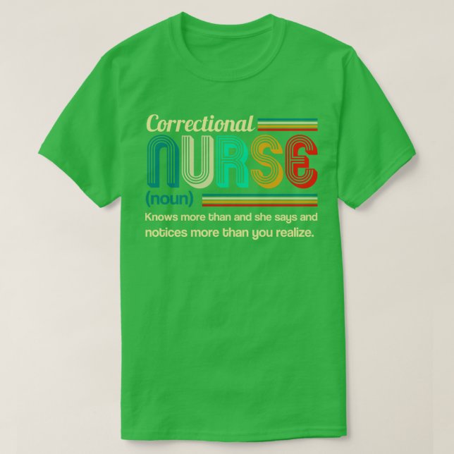 Korrigeringsdefinition för sjuksköterska t shirt (Design framsida)