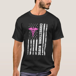 Korrigeringssjuksköterska - American Flagga Prison T Shirt