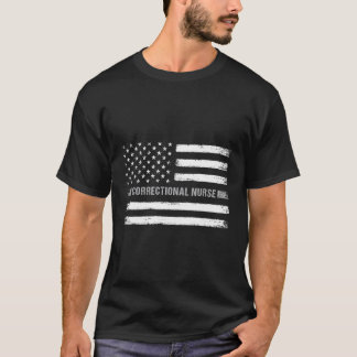 Korrigeringssjuksköterska i USA:s Flagga Health Ca T Shirt