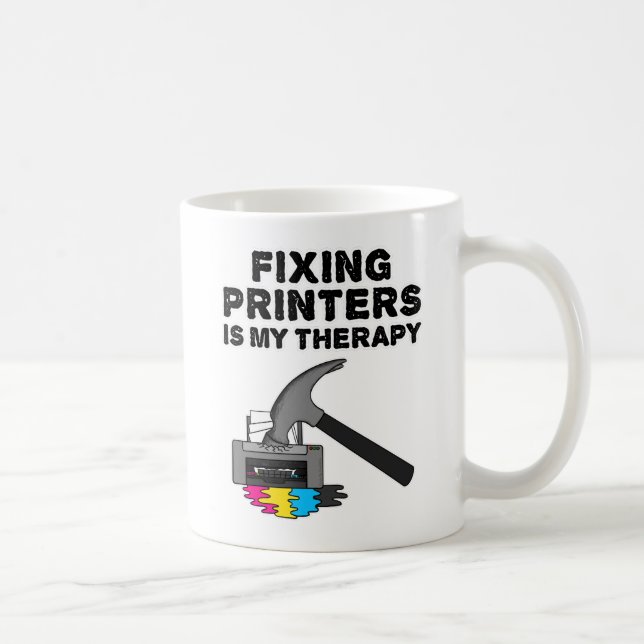 Korrigeringsskrivare är mitt IT Tech Office för te Kaffemugg (Höger)