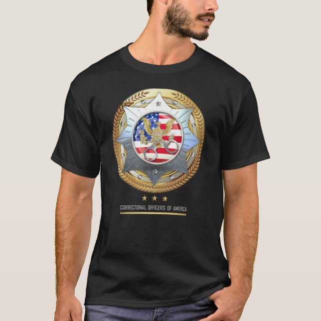 Korrigeringstjänstemän i Amerika T-Shirt Mörk (Framsida)