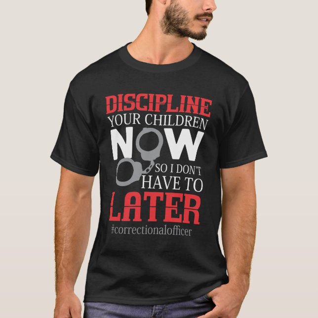 Korrigeringstjänstemannens fängelsedisciplin för d t shirt (Framsida)
