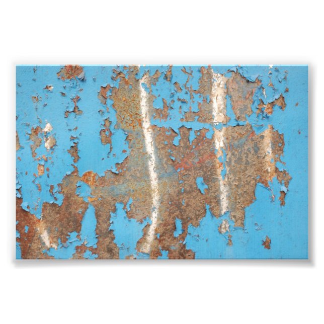 Korroded-metall1617 BLUE RUST STRUKTUR METALL SHIN Fototryck (Framsidan)