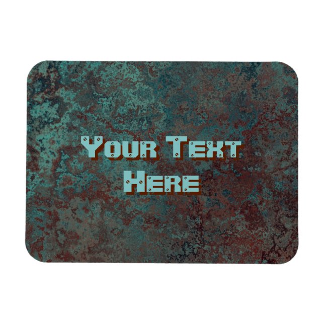 Korrosion "Copper" skriver ut flexibel text Magnet (Horisontell)