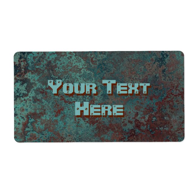 Korrosion "Copper" skriver ut stora etiketter Fraktsedel (Framsidan)