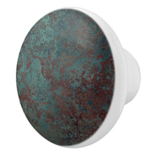 Korrosion "Copper", tryckt keramisk knopp