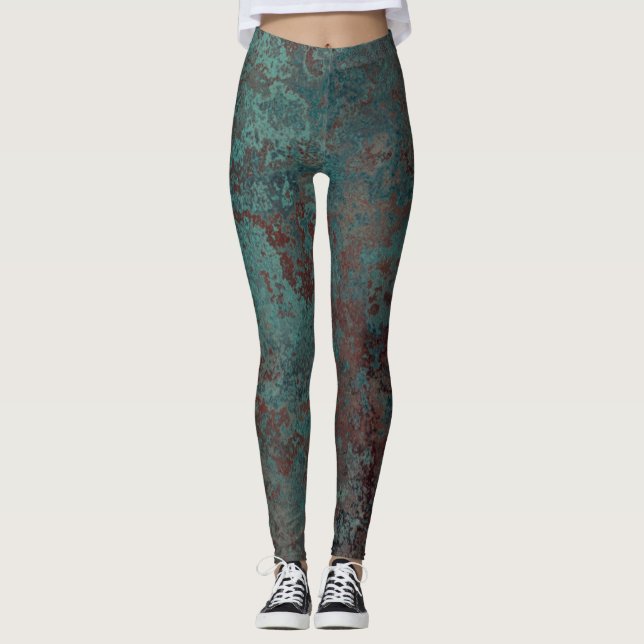Korrosion "Copper", tryckta strängar Leggings (Framsida)