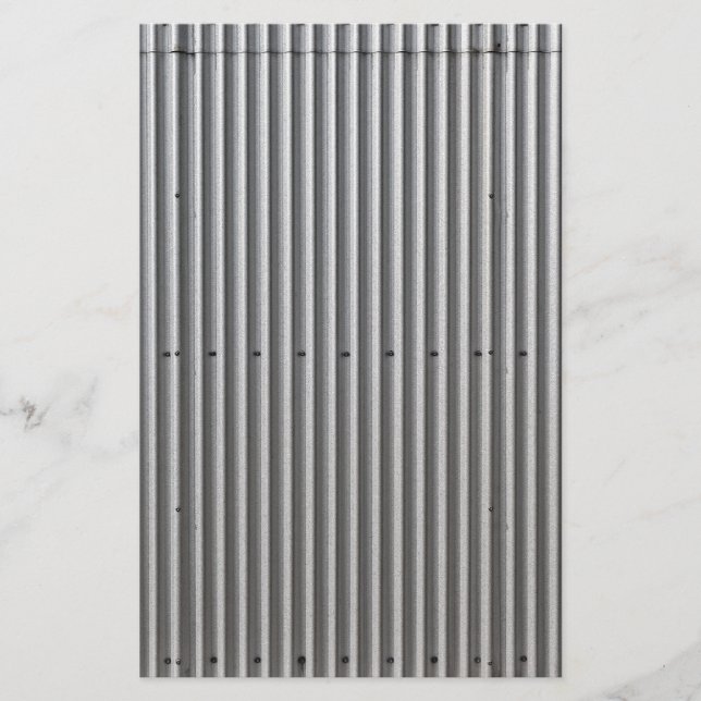 Korrugerad bakgrund i Metall Brevpapper (Framsida)