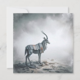 Korrugerat Gazelle-gratulationskort Anteckningskort