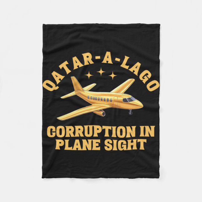 Korruption av Qatar-a-lago vid Flygplan-sikta Fleecefilt (Framsidan)