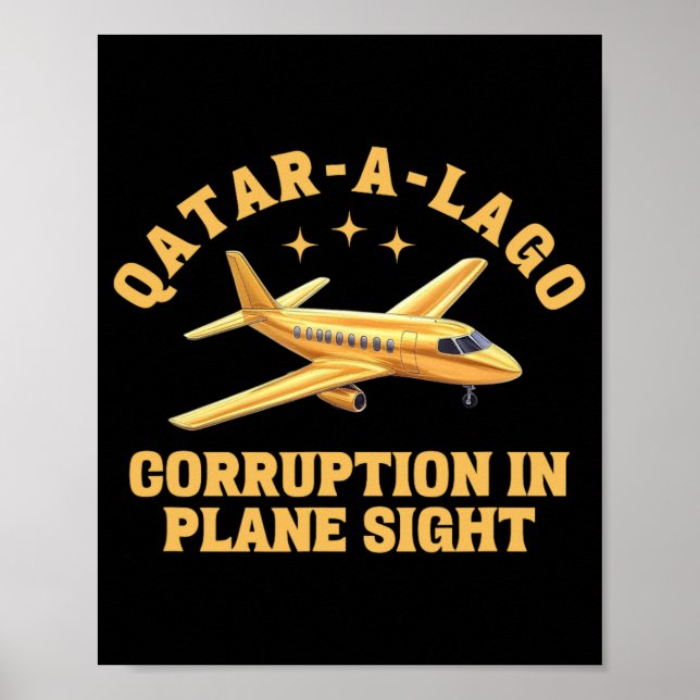 Korruption av Qatar-a-lago vid Flygplan-sikta Poster (Framsidan)