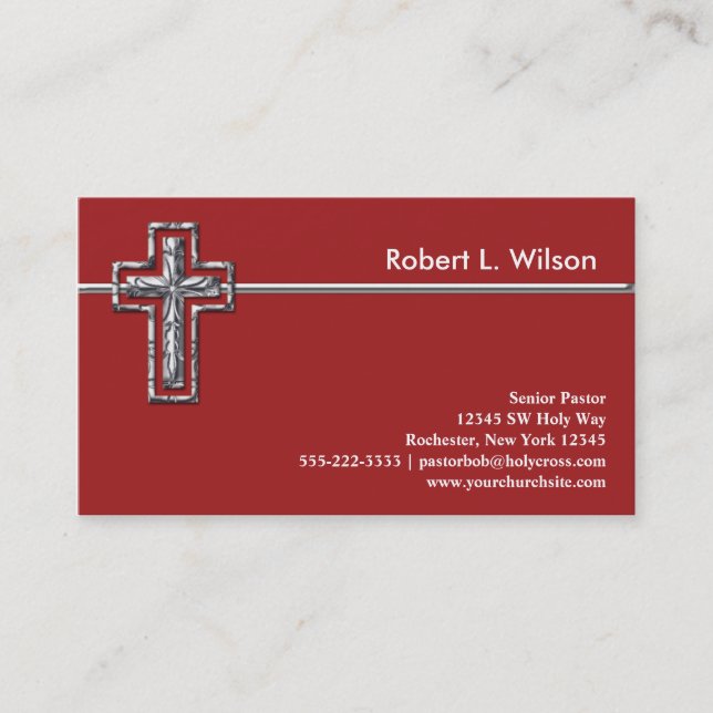 Kors Affärskort för kristna Visitkort (Framsida)