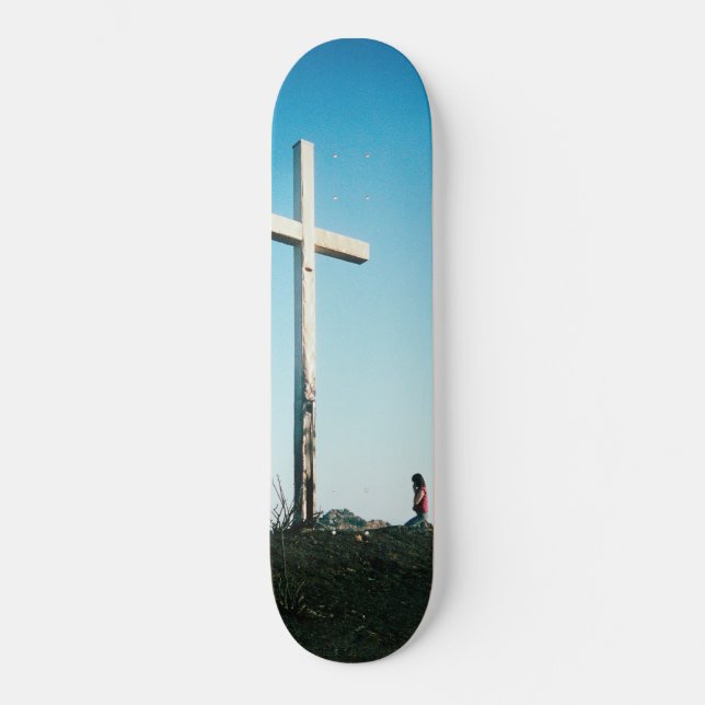 Kors av Dan Monick Old School Skateboard Bräda 18 Cm (Framsida)