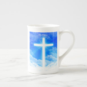 Kors av ljus Jesus Kristus Anpassningsbar kristen Benporslin Mugg