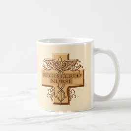 Kors Caduceus RN-sjuksköterska Kaffemugg