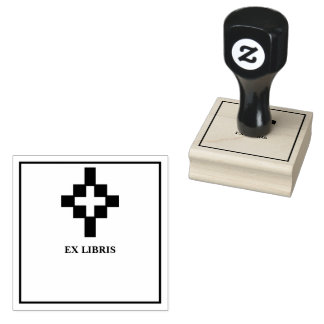 Kors exlibris stämpel