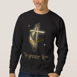 Kors herrens kristna t-shirts lång ärmad tröja
