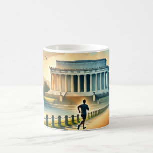 Körs i Washington DC Lincoln Memorial Kaffemugg
