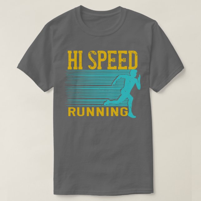 Körs med hög hastighet t shirt (Design framsida)