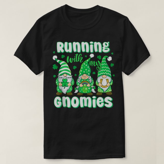 Körs med min Gnomies Lucky Irish Klöver St Pat T Shirt (Design framsida)