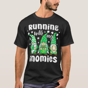 Körs med mina genomier Retro Rainbow St Patricks T Shirt