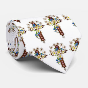 Kors Och Blommor Halsduk Slips