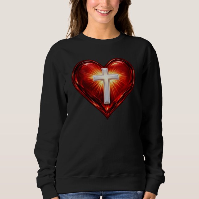 Kors och hjärta t shirt (Framsida)