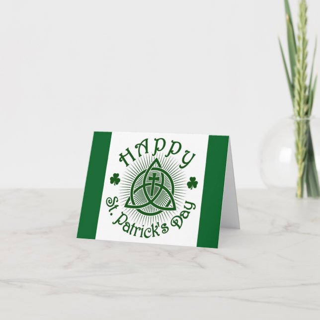 Kors Och Shamrock Julkort Helgkort (Framsida)