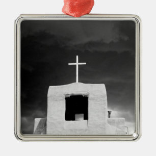 Kors på äldsta kyrkan, San Miguel, Santa Fe, Julgransprydnad Metall