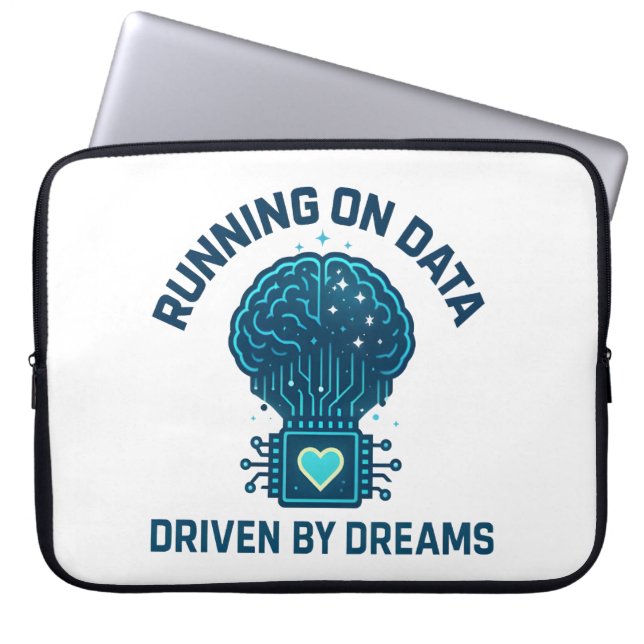 Körs på data, drivs av Dreams AI Art Laptop Fodral (Framsidan)