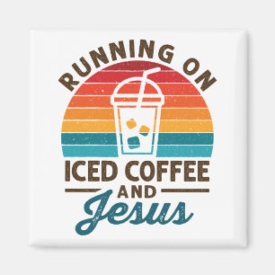 Körs på kaffe och Jesus Retro Magnet