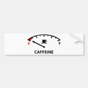 Körs på tomhet: koffein bildekal