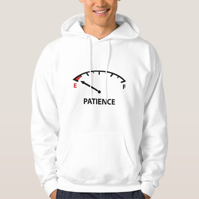 Körs på tomhet: tålamod hoodie (Framsida)