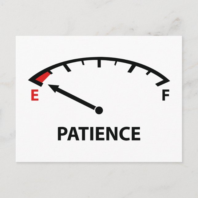 Körs på tomhet: tålamod vykort (Framsida)