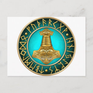 Körs - Thors Hammer - Teal Vykort