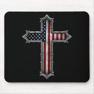 Kors Usa Flagga Kristna Religiösa Amerika Tro Musmatta