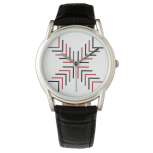 Kors X (röd och svart) Armbandsur