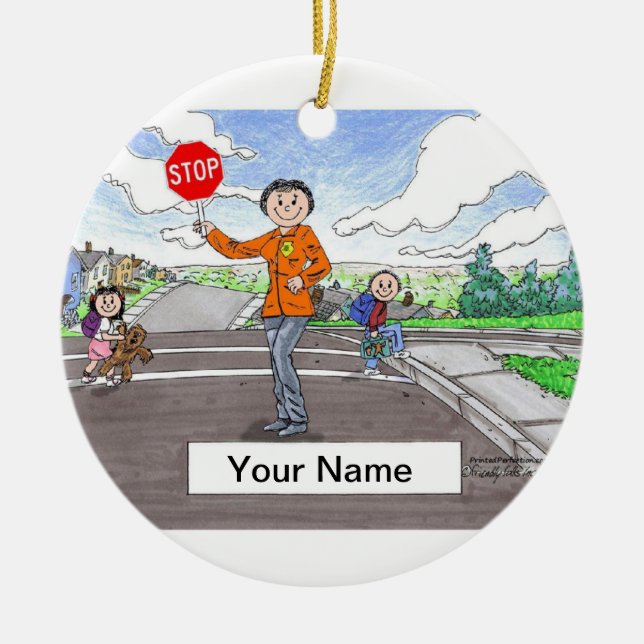 Korsa den kvinnliga vakten - julgransprydnad keramik (Framsidan)