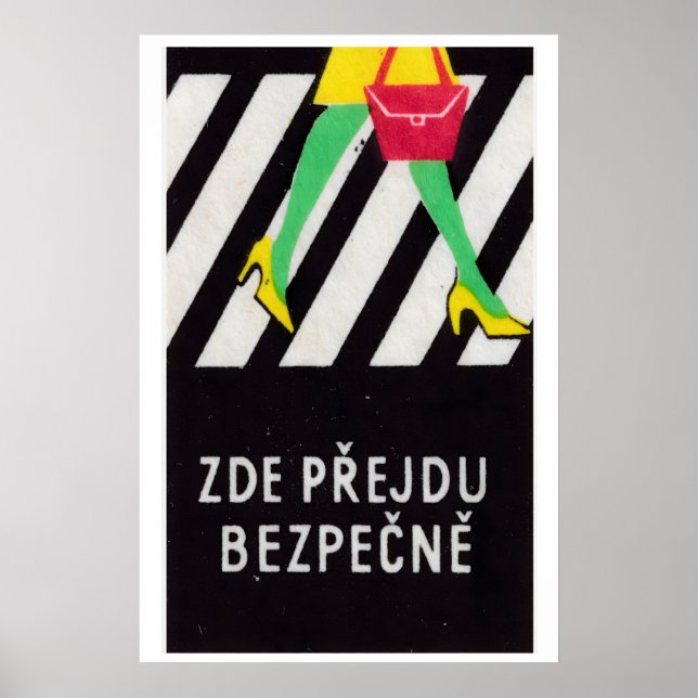 Korsa vägen säkert - Matchbox-utskrift - Estetik Poster (Framsidan)