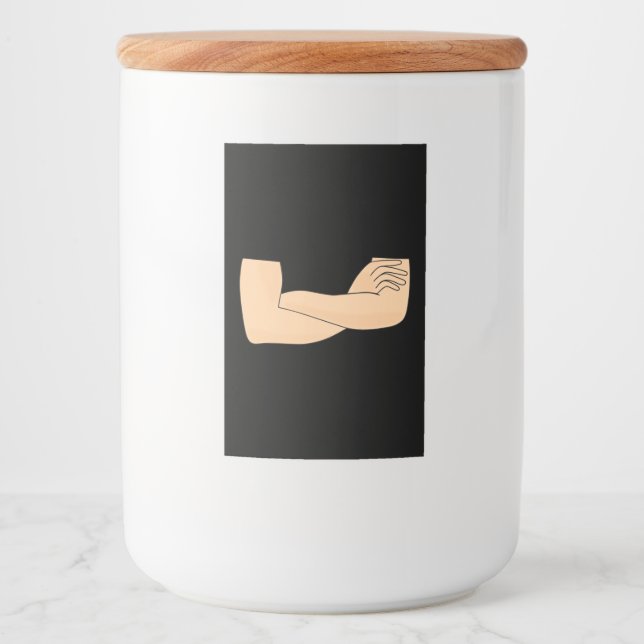 Korsad arm mat etikett (Framsida)