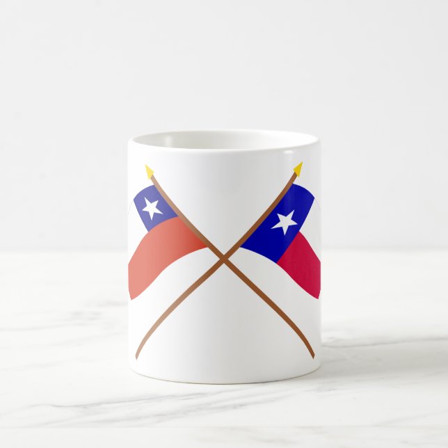 Korsad Chile och Texas flaggor Kaffemugg (Center)